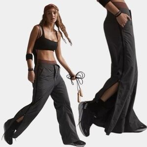 Free People Movement Nova Gray Lined Zip Up Wide Leg High Rise Athletic …